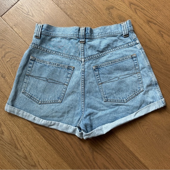 Bluenotes Vintage 90s Button Up Shorts - Size M - Light Blue Wash - Picture 8 of 9